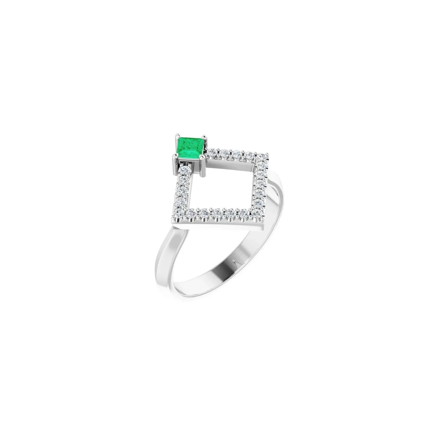 14K Natural & 1/5 CTW Natural Diamond Geometric Ring