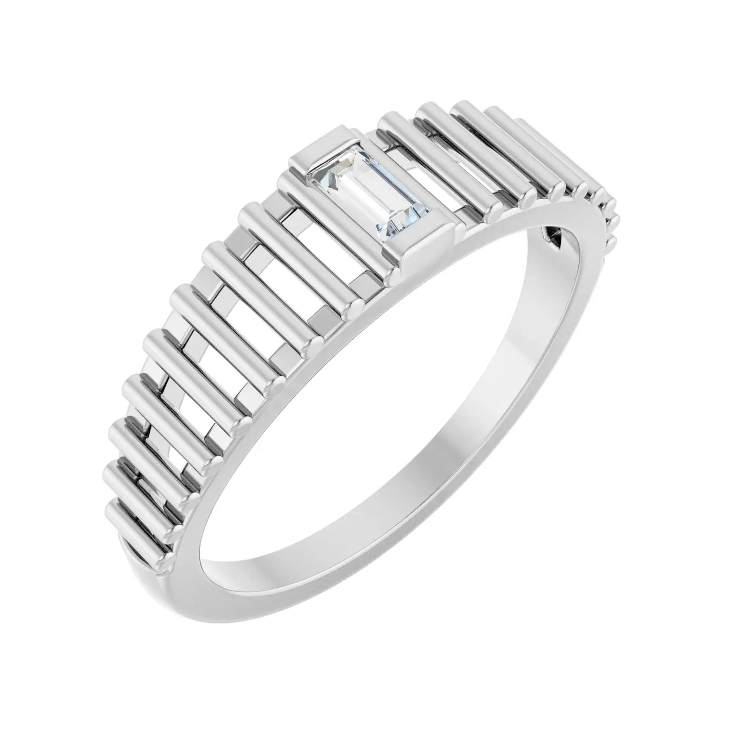 14K 1/10 CT Natural Diamond Solitaire Ring
