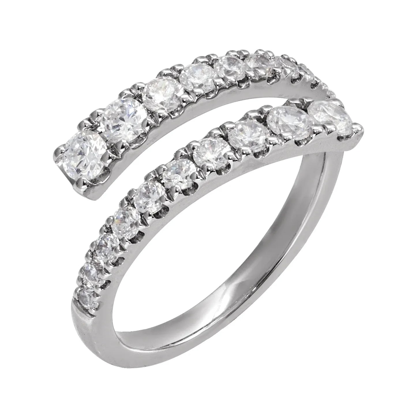 14K 9/10 CTW Lab-Grown Diamond Bypass Ring