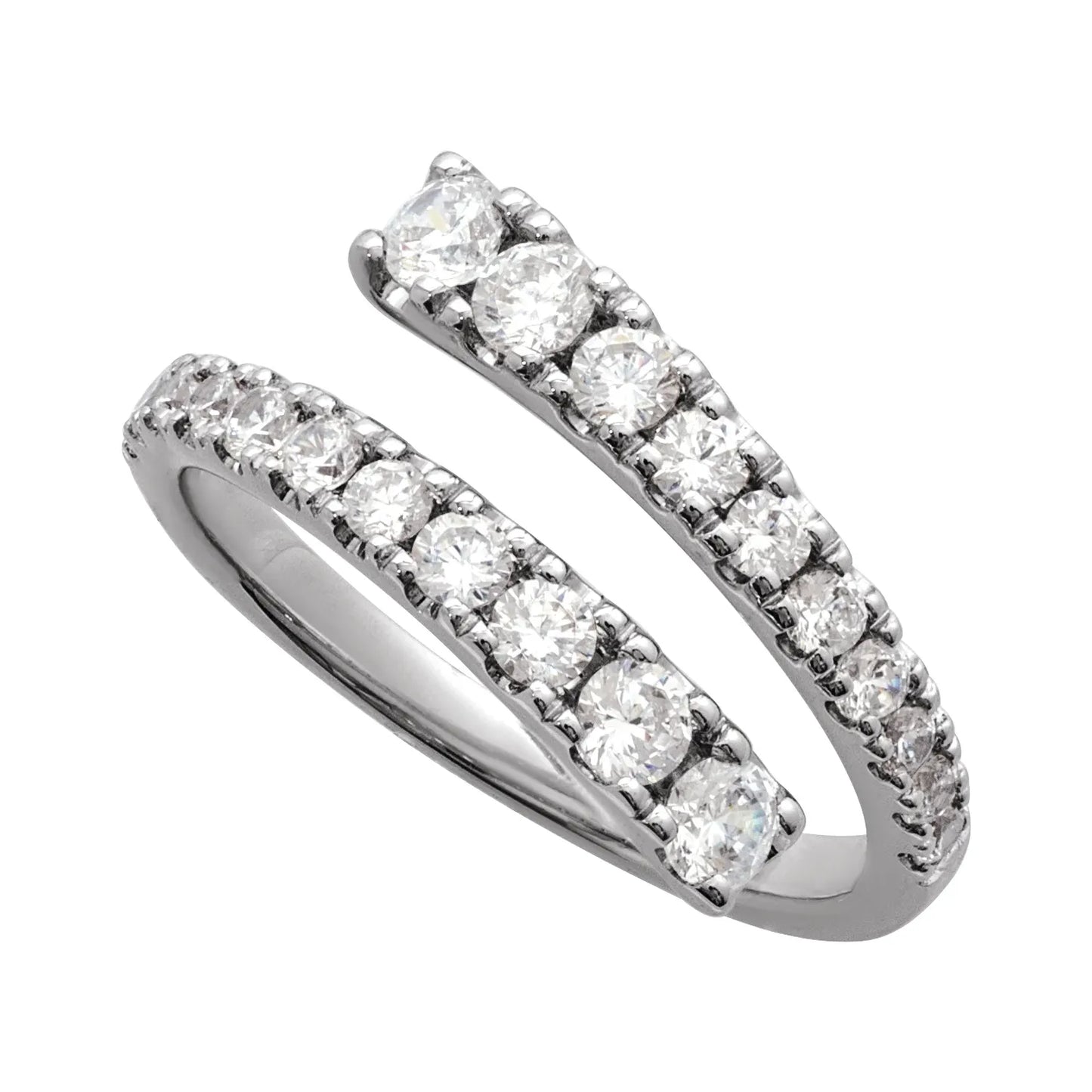 14K 9/10 CTW Lab-Grown Diamond Bypass Ring