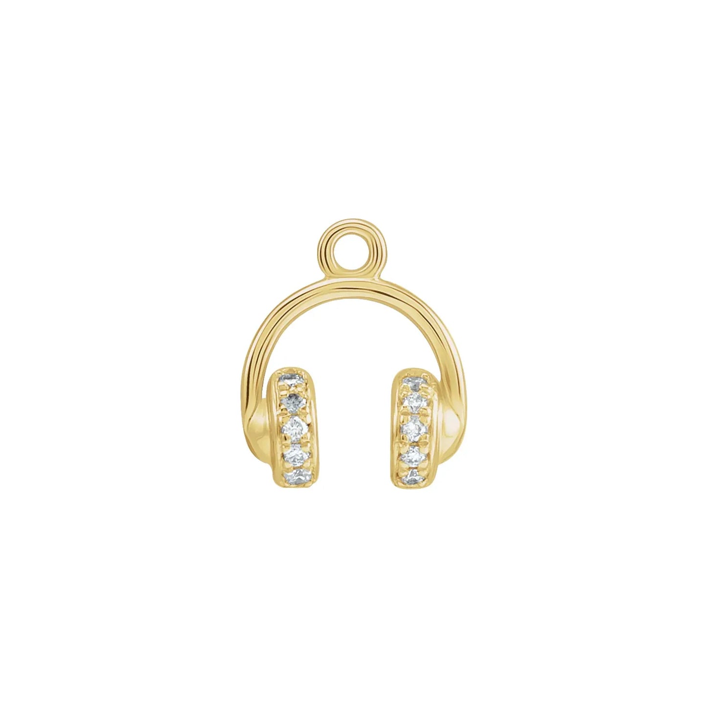 14K .035 CTW Natural Diamond Headphone Dangle