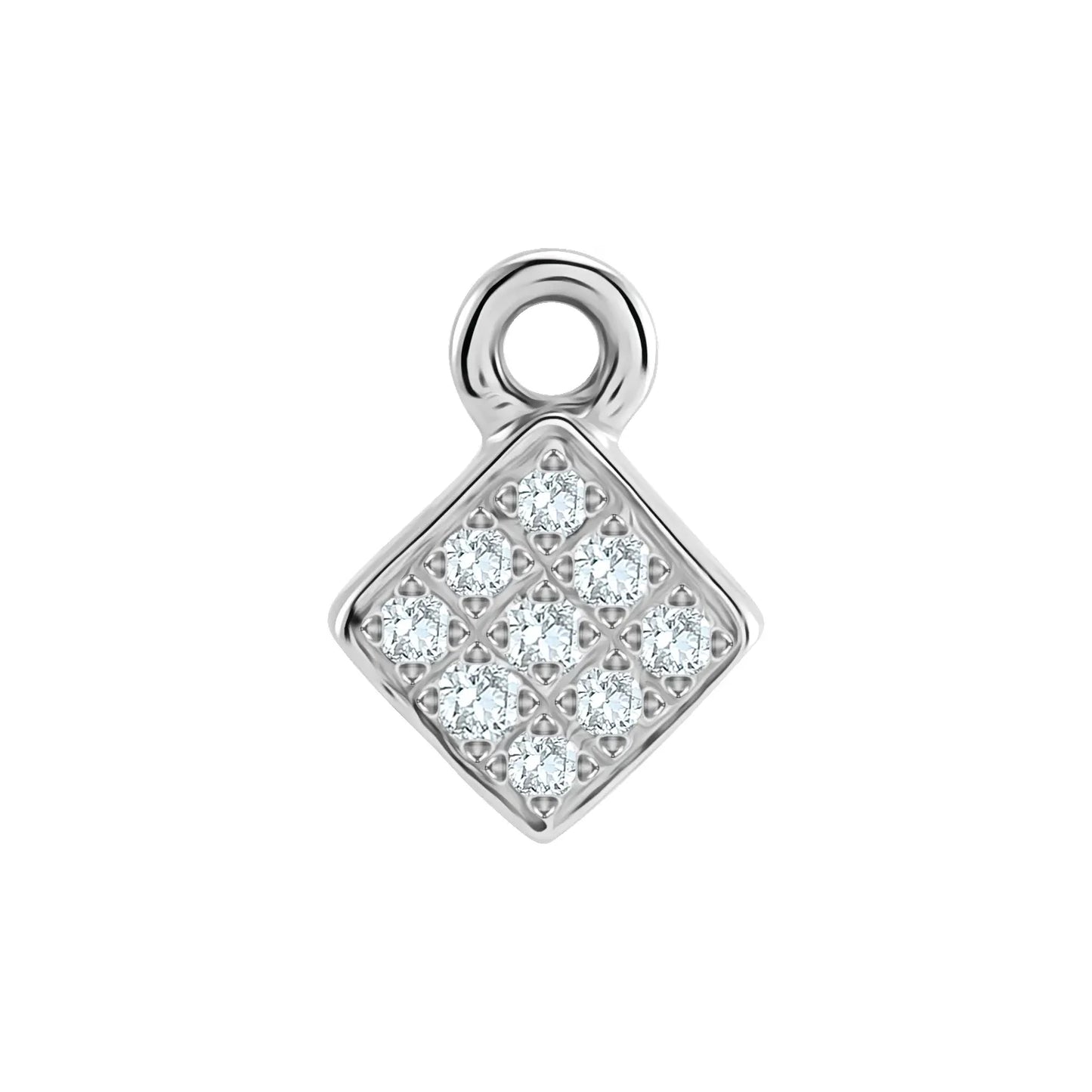 14K .04 CTW Natural Diamond Cluster Dangle