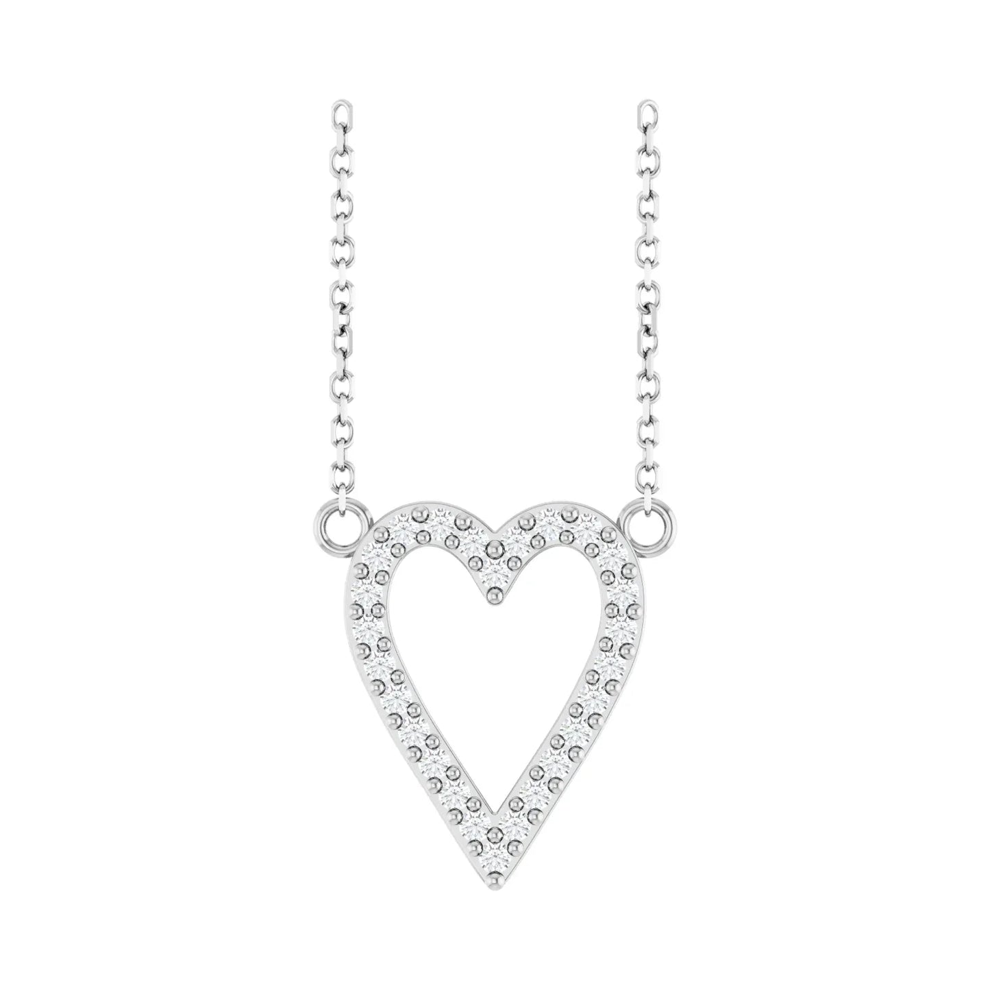 14K 1/6 CTW Natural Diamond Heart 18" Necklace