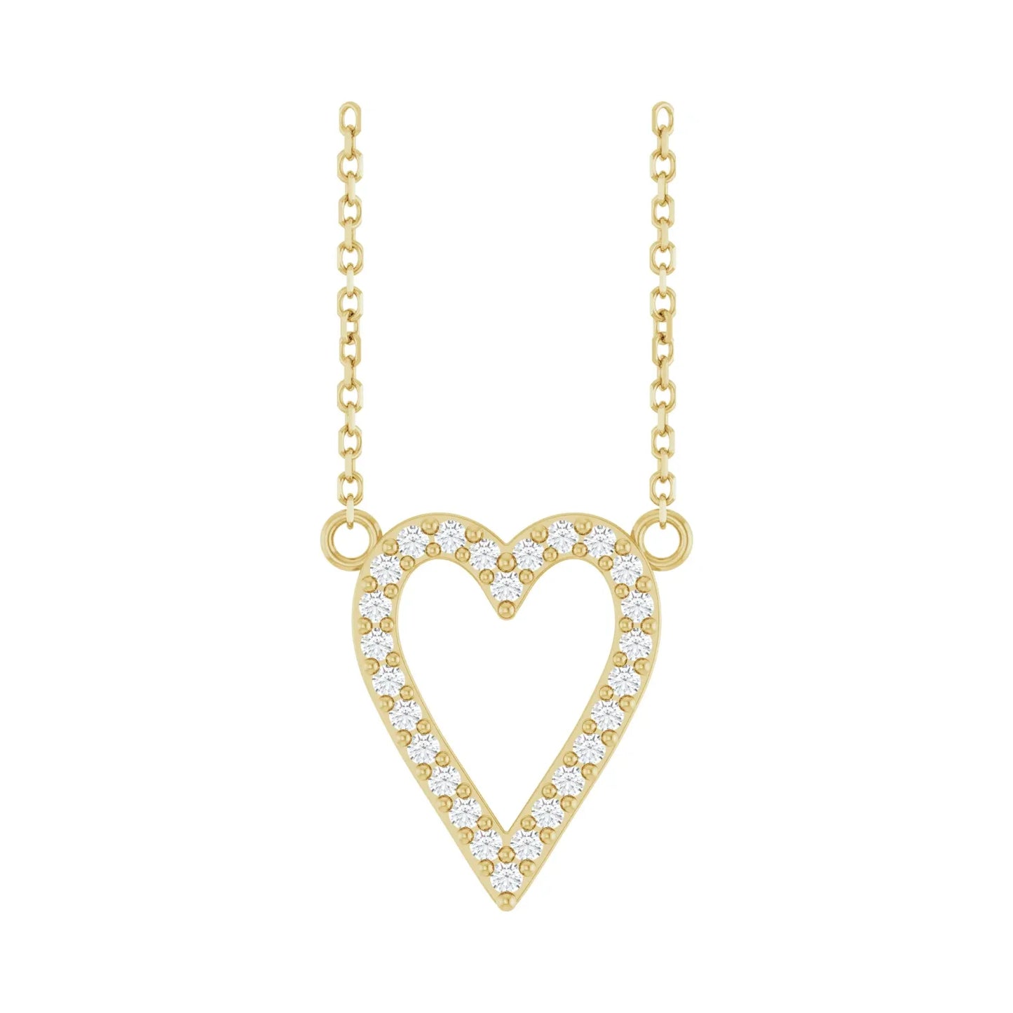 14K 1/6 CTW Natural Diamond Heart 18" Necklace