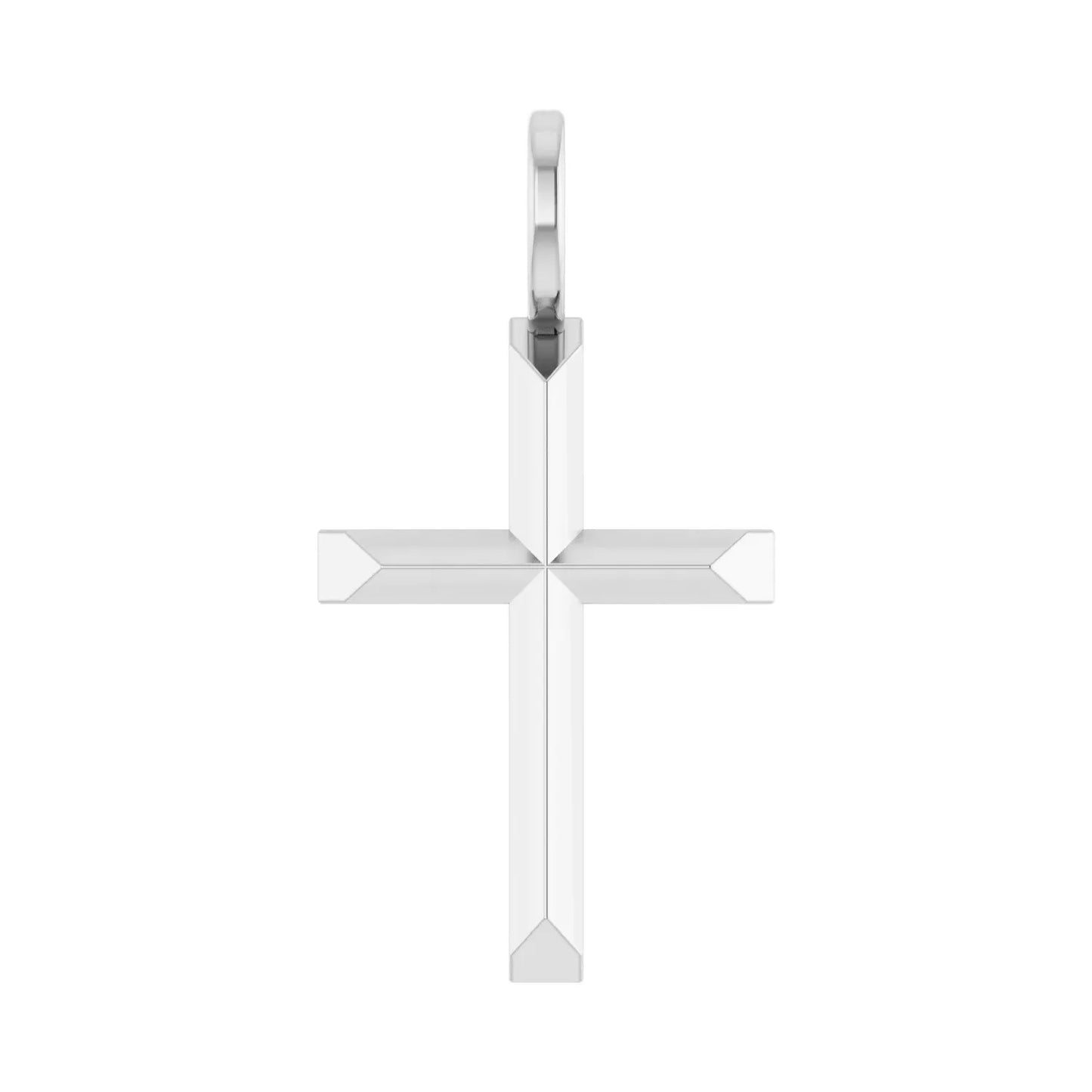 14K Knife Edge Cross Pendant