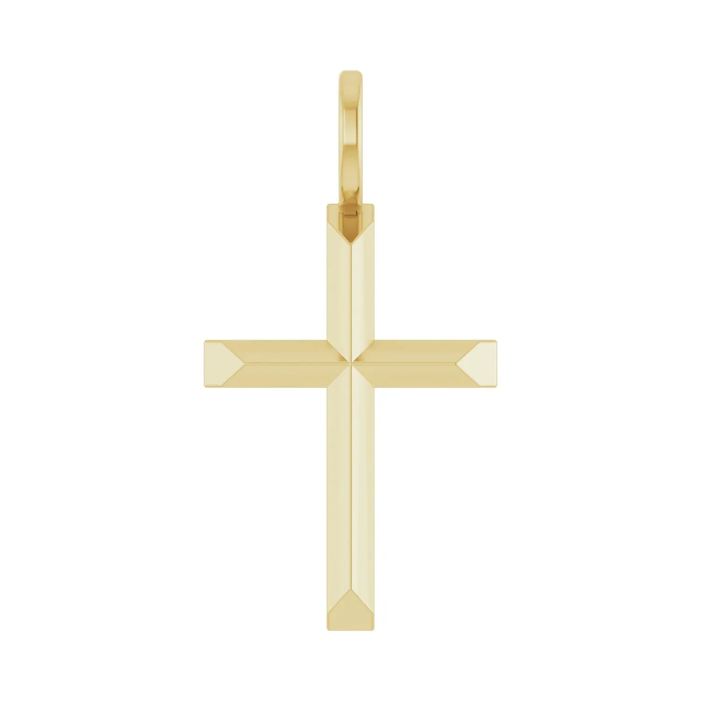 14K Knife Edge Cross Pendant