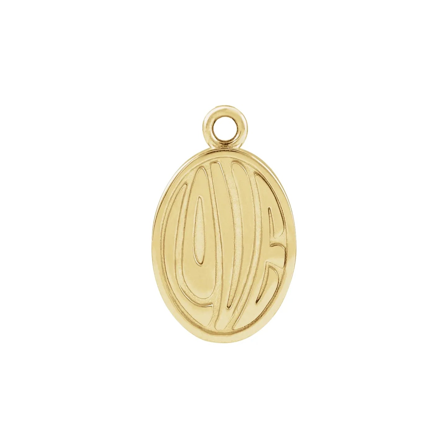 14K Retro Love Dangle