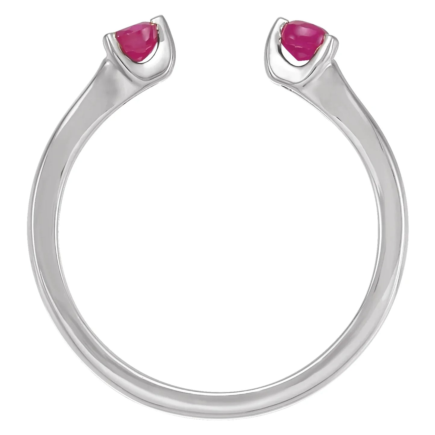 14K Natural Mozambique Garnet Negative Space Ring