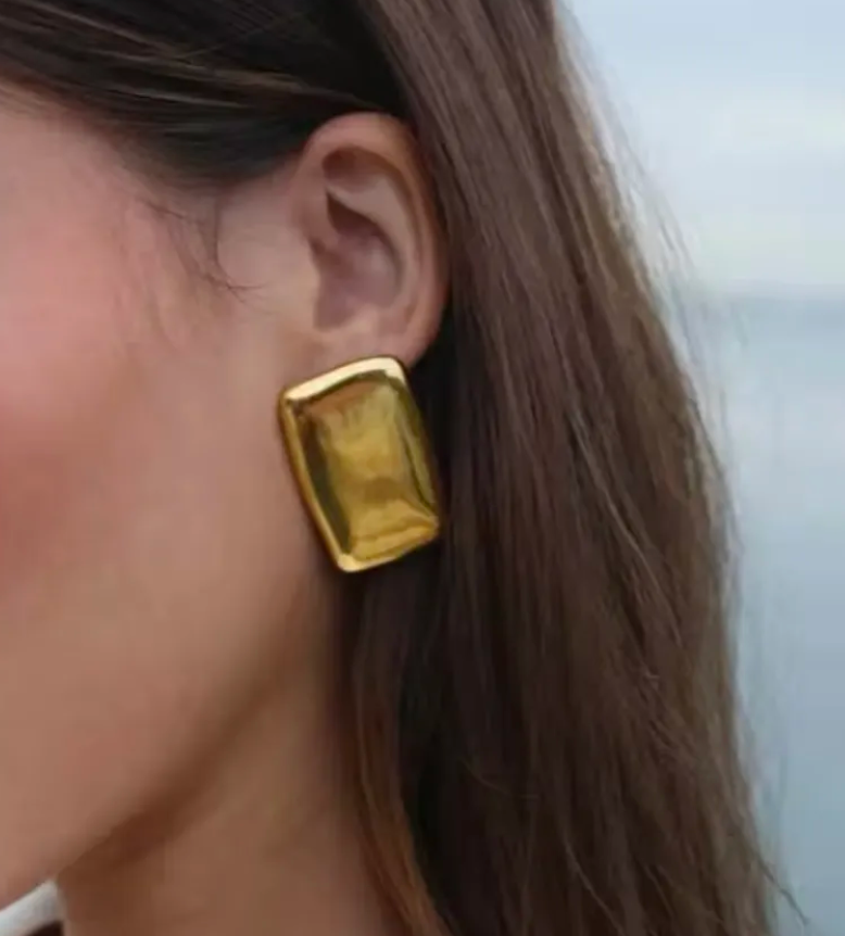 Angela Button Earrings