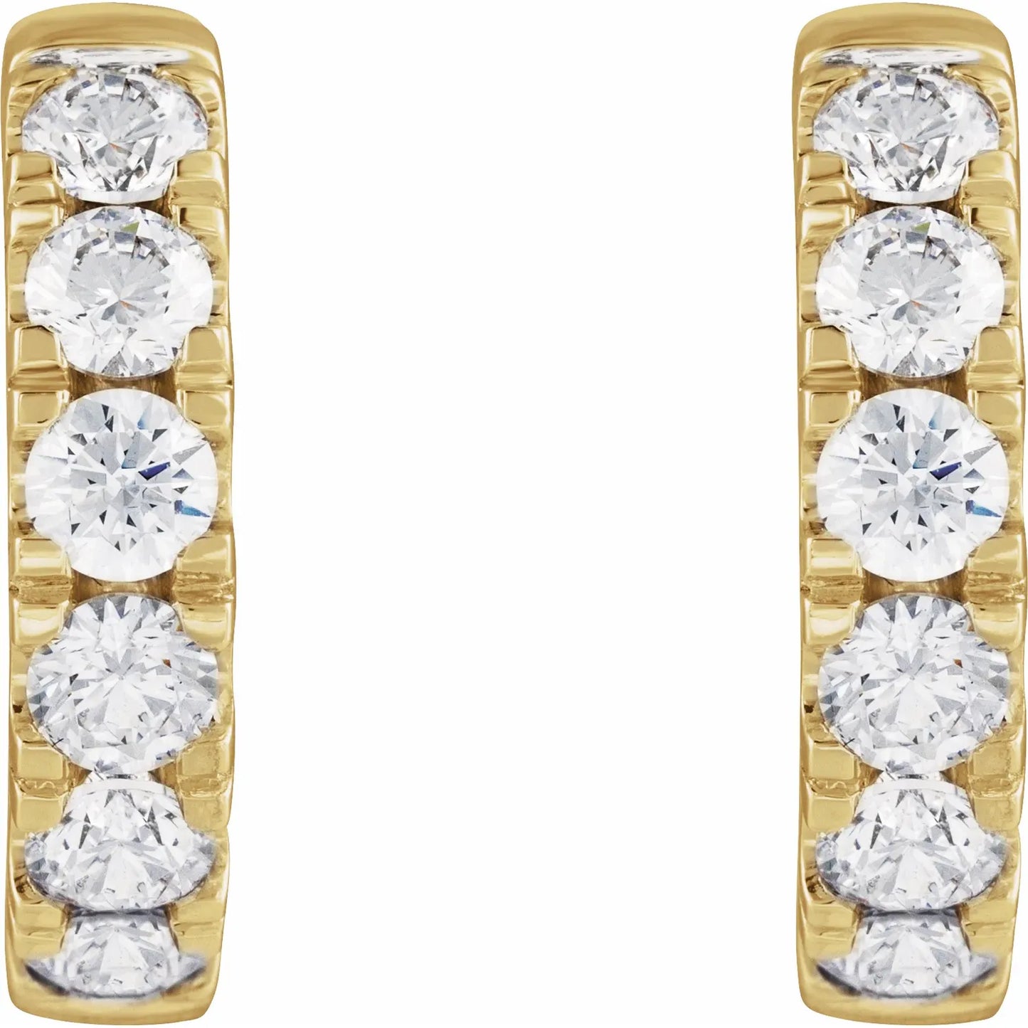 14K 1 7/8 CTW Lab-Grown Diamond Hinged 19.45 mm Hoop Earrings