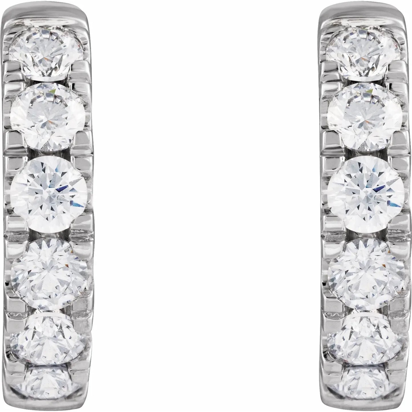 14K 1 7/8 CTW Lab-Grown Diamond Hinged 19.45 mm Hoop Earrings