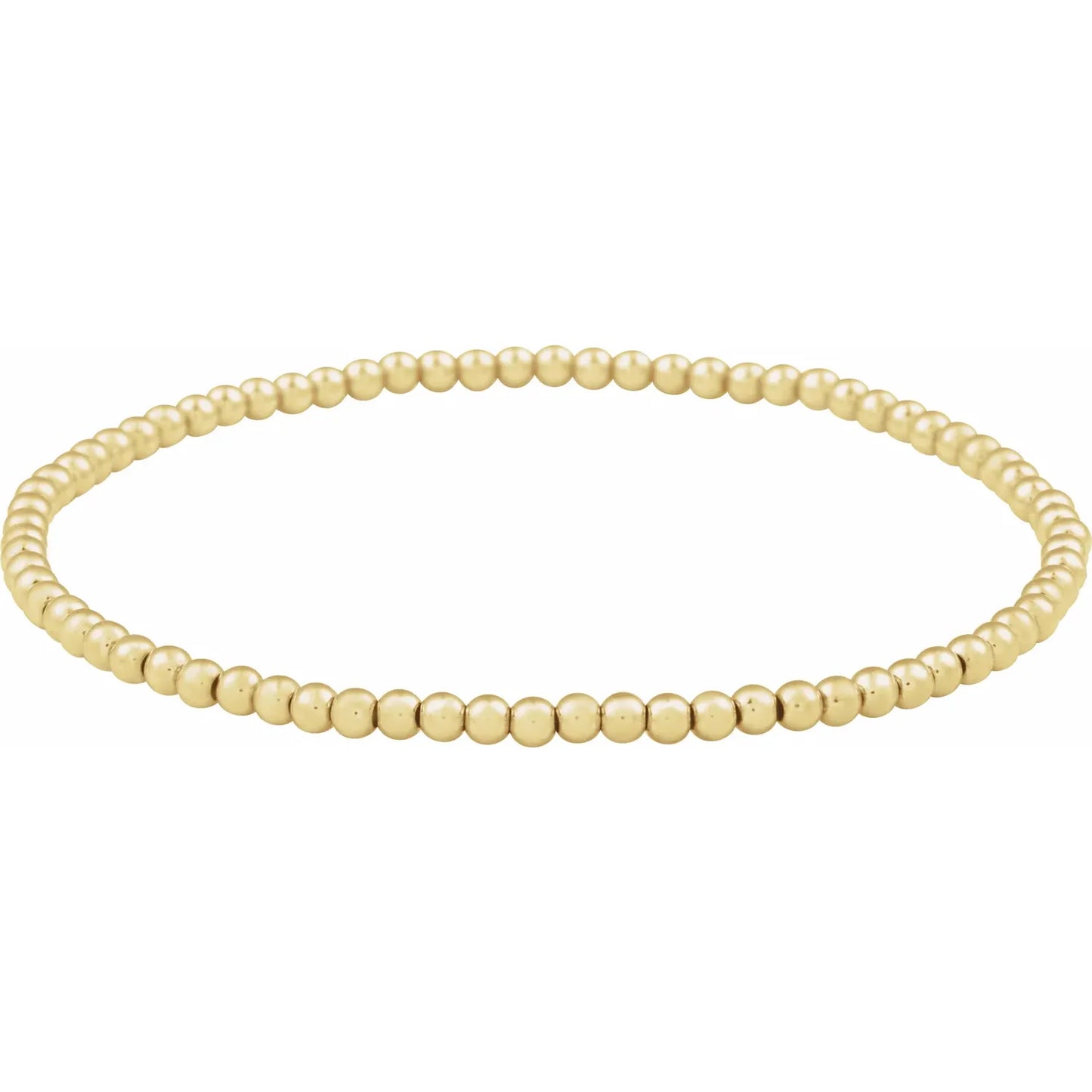 14K Yellow Gold-Filled Elastic Bead 6 1/2" Bracelet