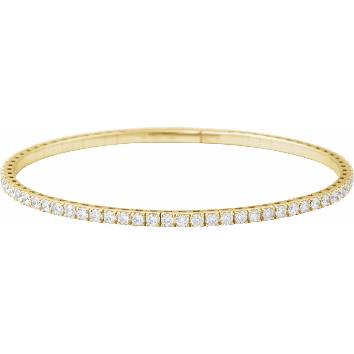 14K Fully Accented Flexible Bangle
