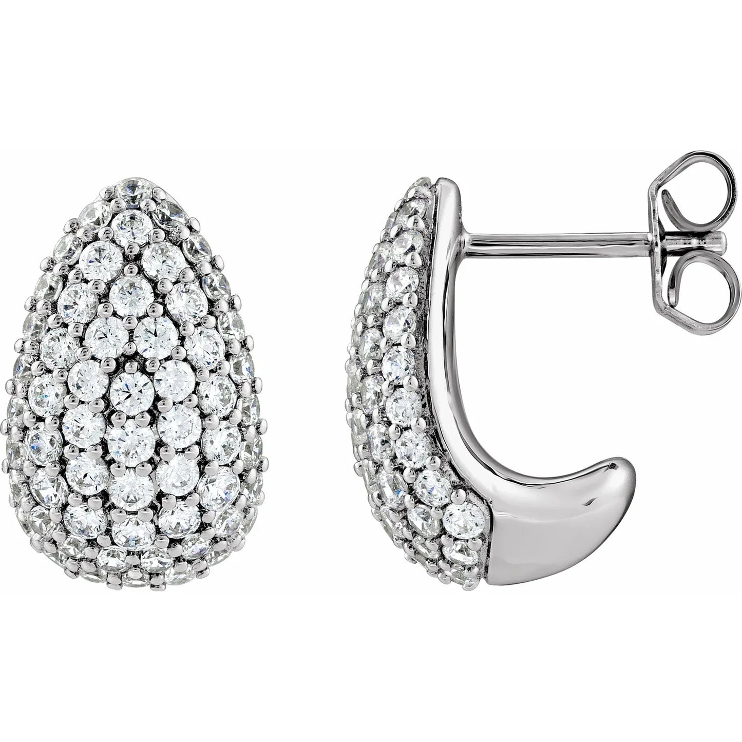14K Teardrop Stud Earrings