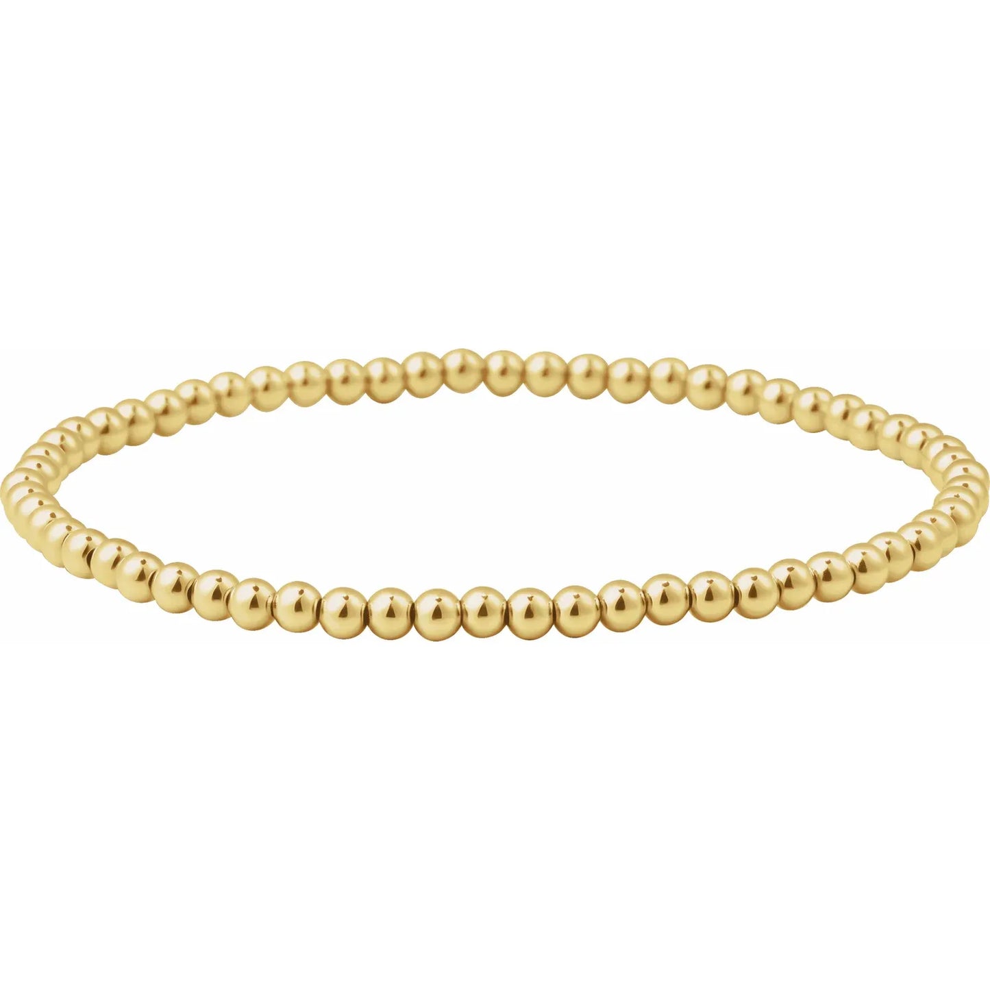 14K Yellow Gold-Filled Elastic Bead 6 1/2" Bracelet
