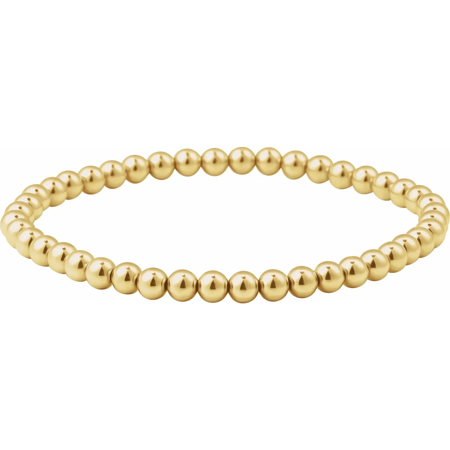 14K Yellow Gold-Filled Elastic Bead 6 1/2" Bracelet