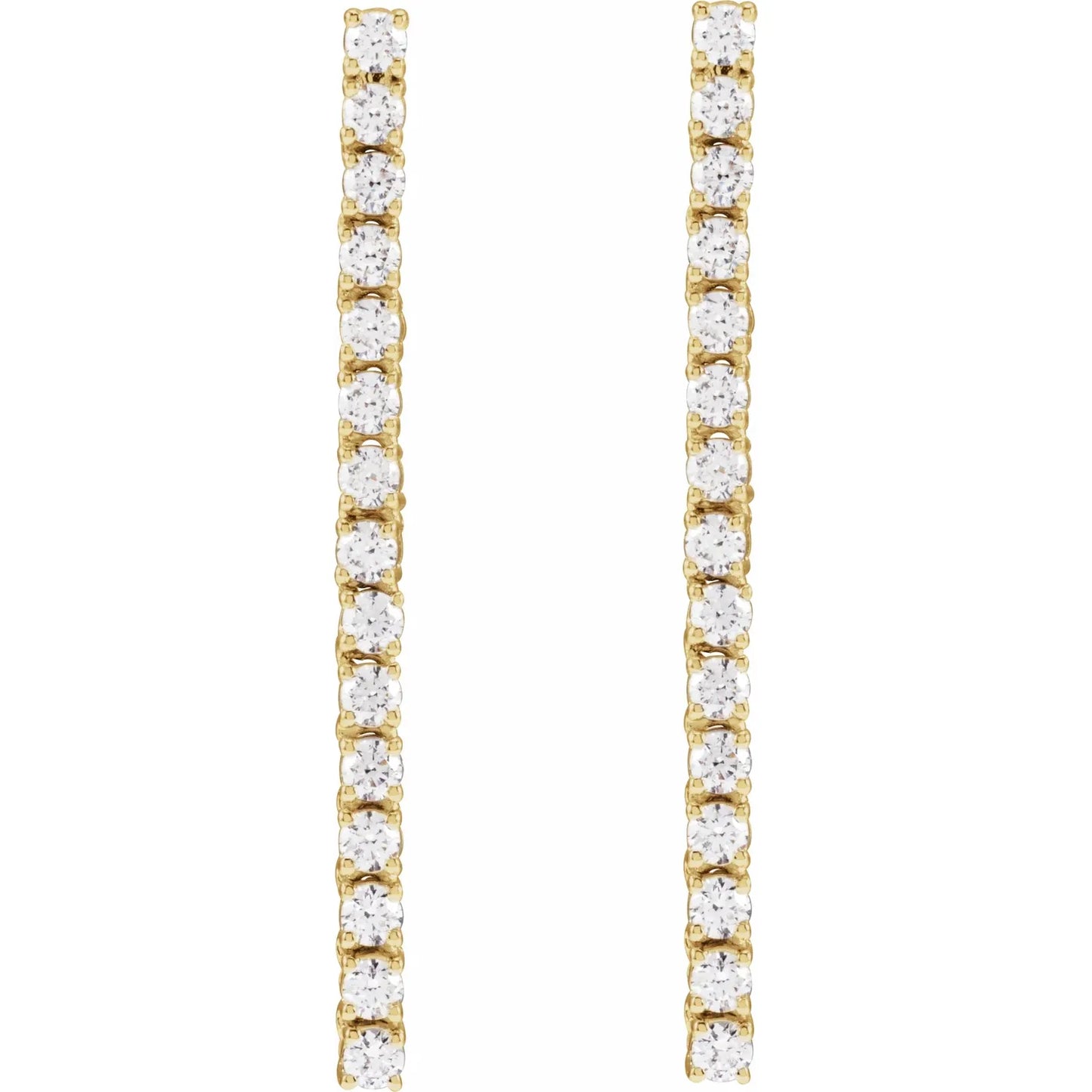 14K 3/4 CTW Natural Diamond Earrings