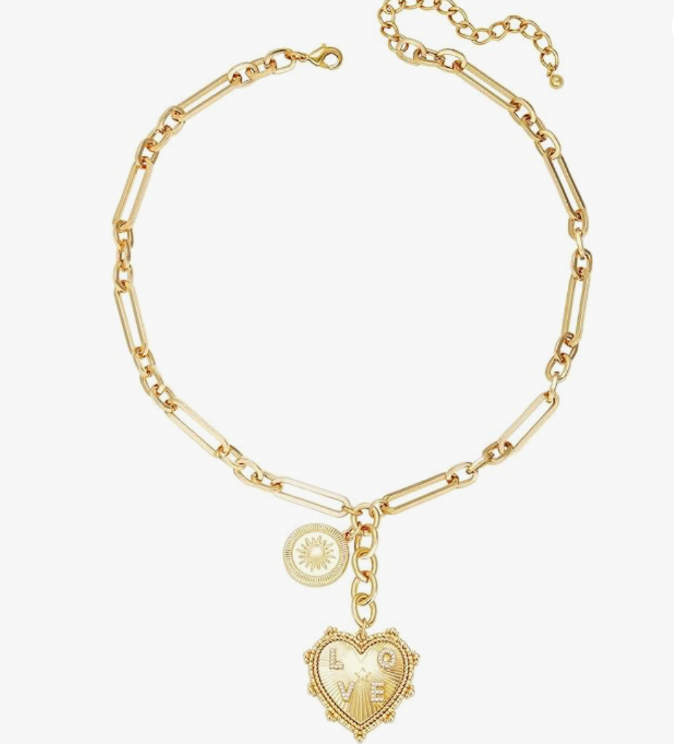 Heart Charm-Lariat Necklace