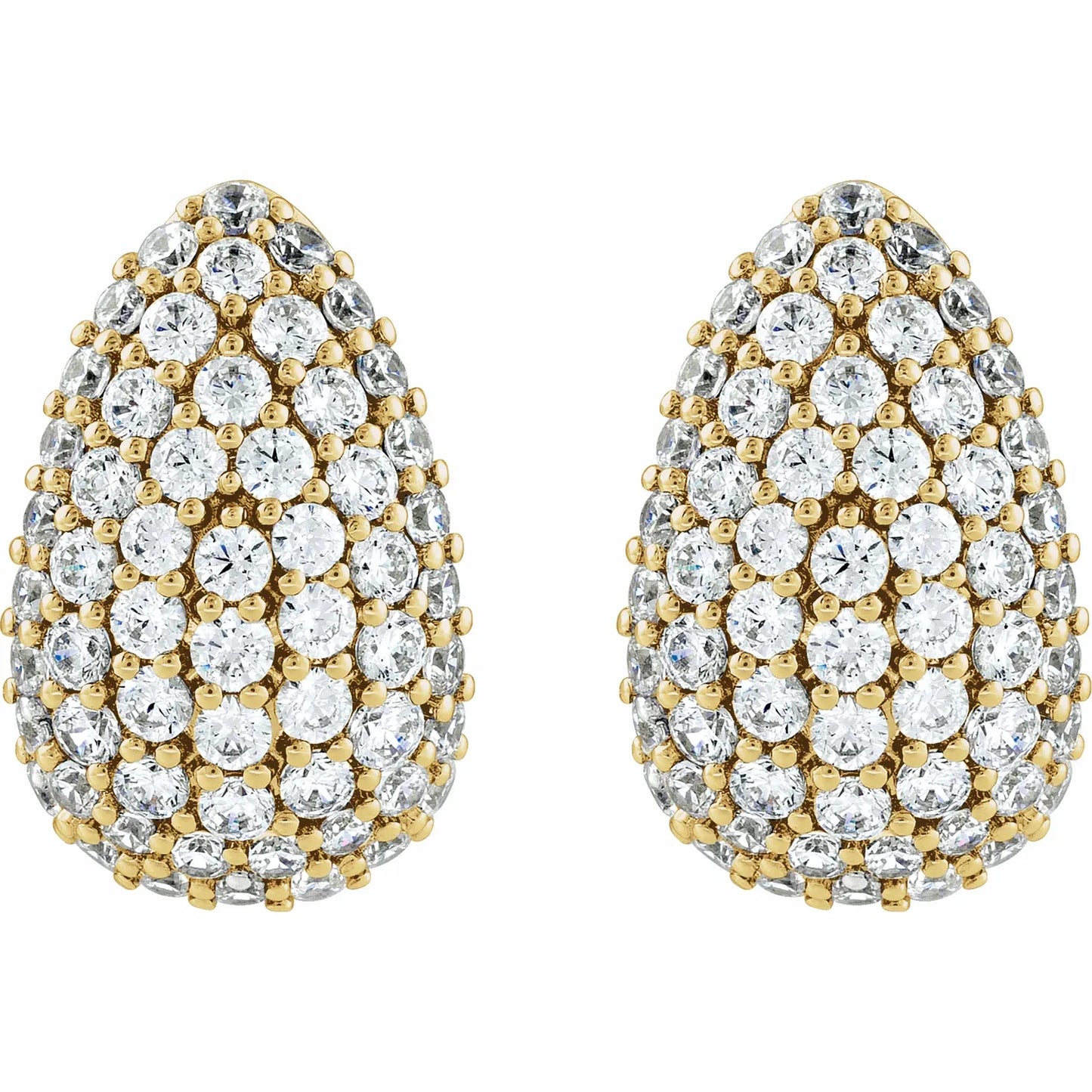 14K Teardrop Stud Earrings