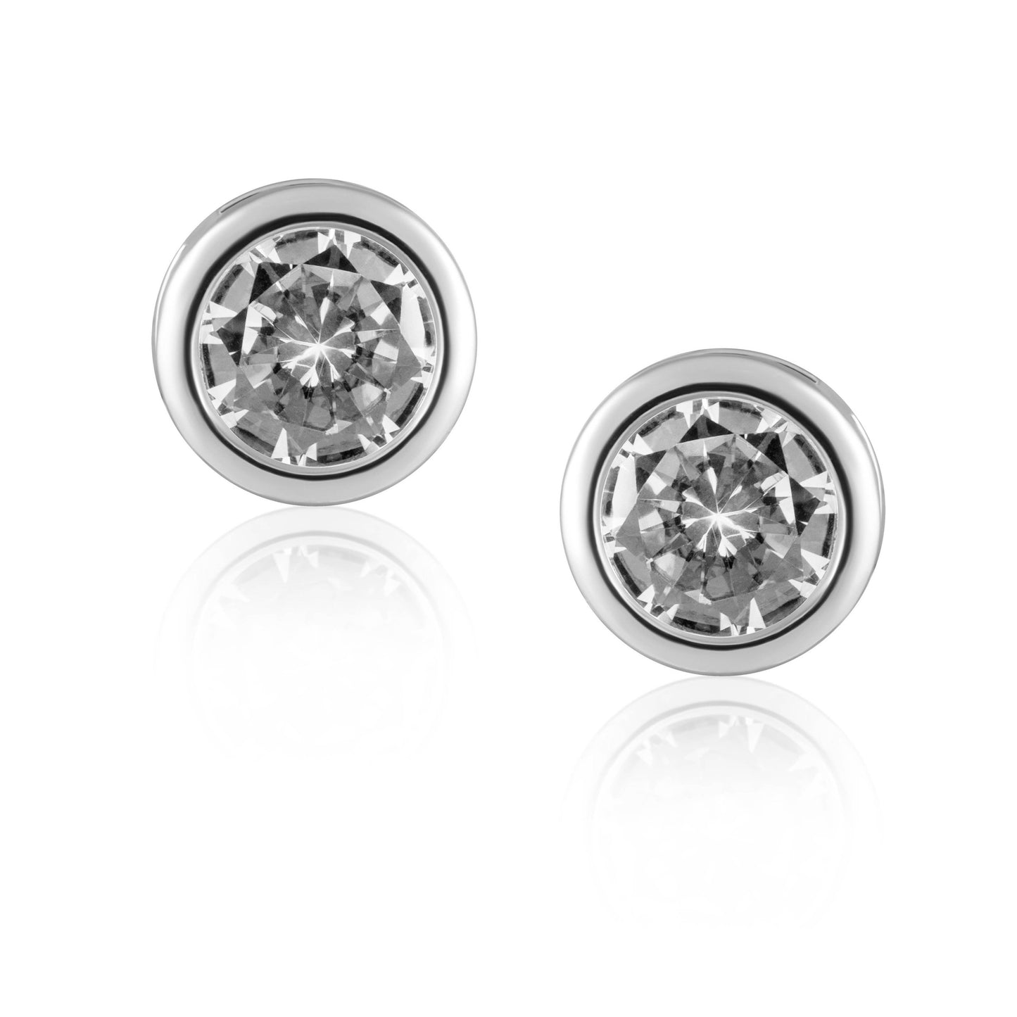 Alaina Bezel Studs: Gold