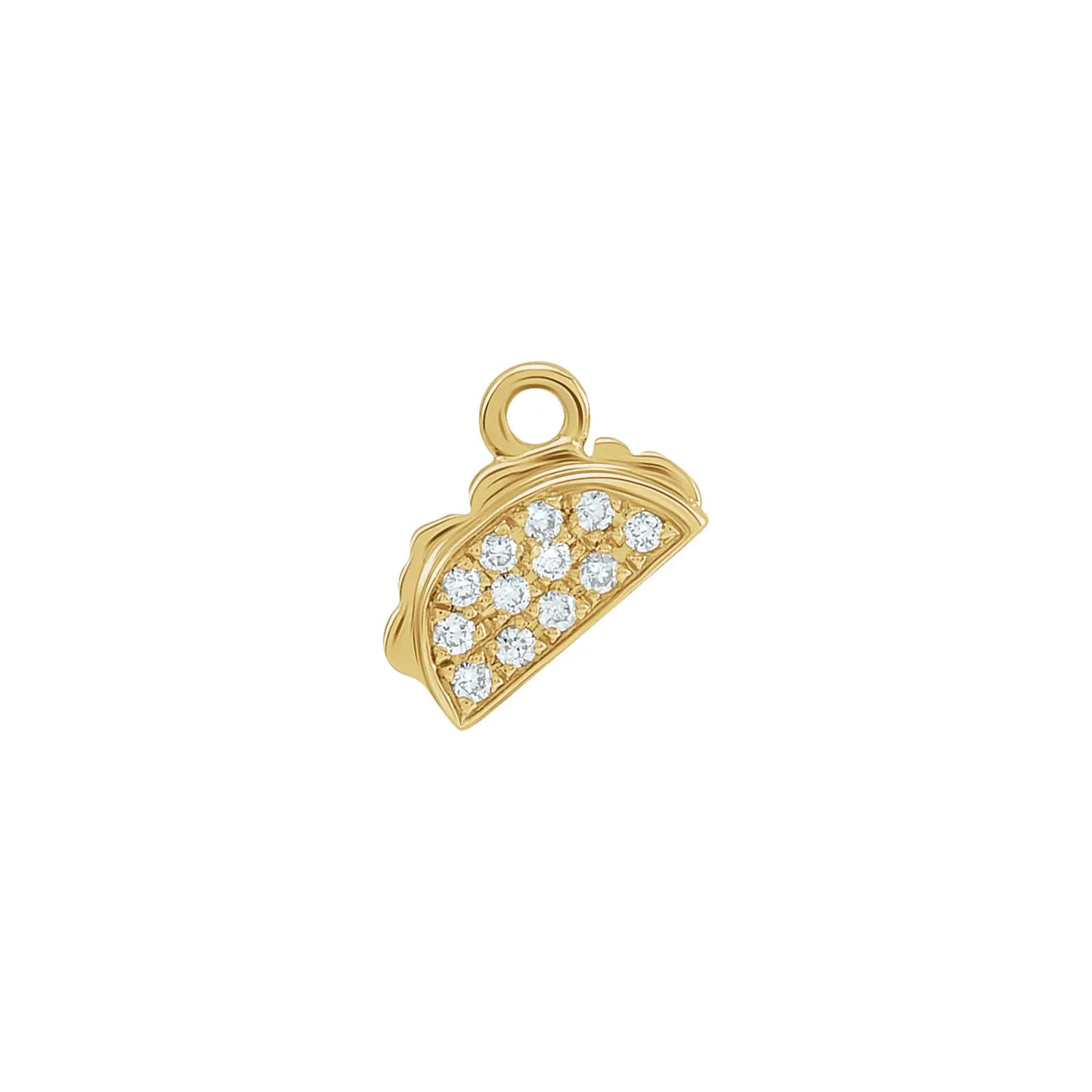 14K .05 CTW Natural Diamond Taco Dangle