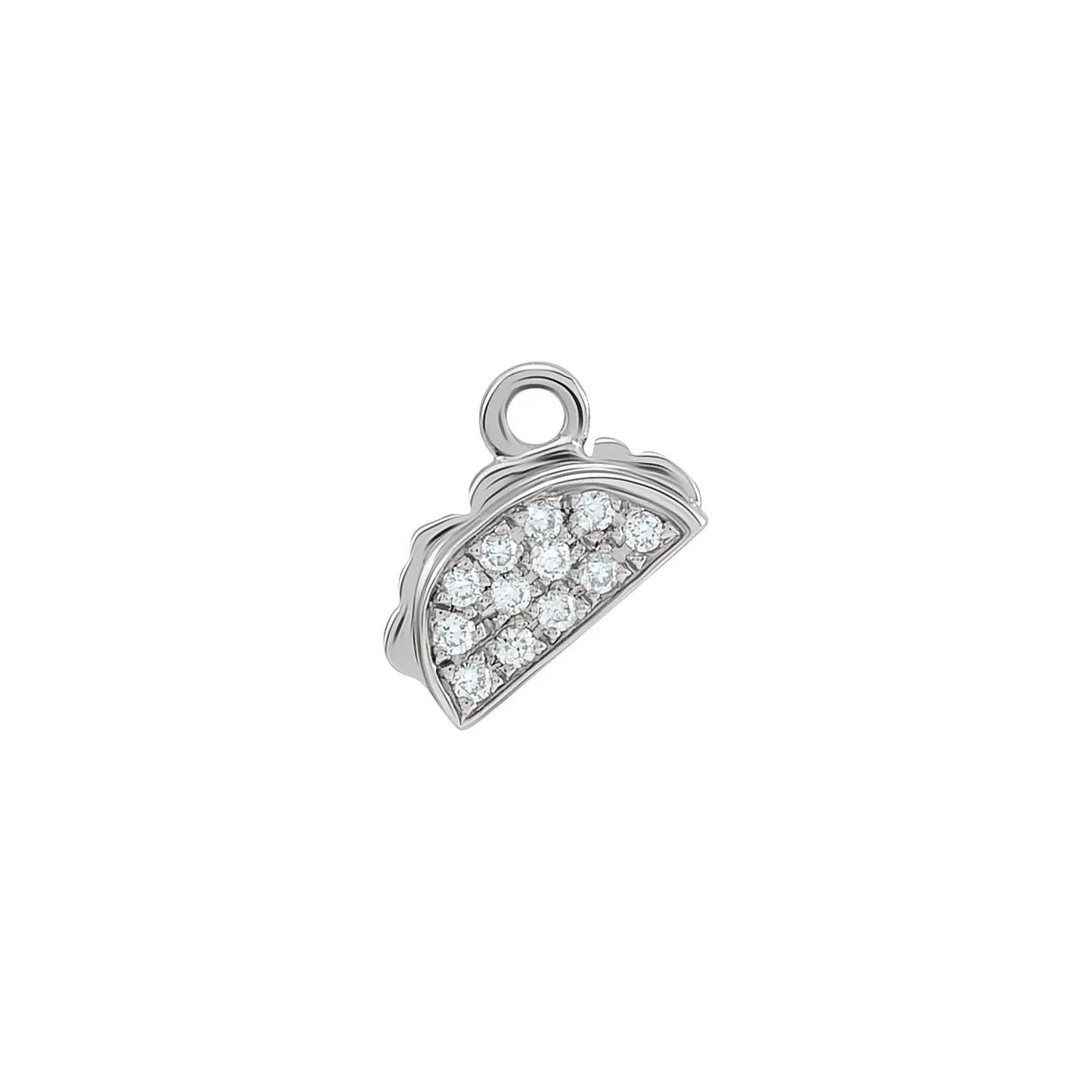 14K .05 CTW Natural Diamond Taco Dangle
