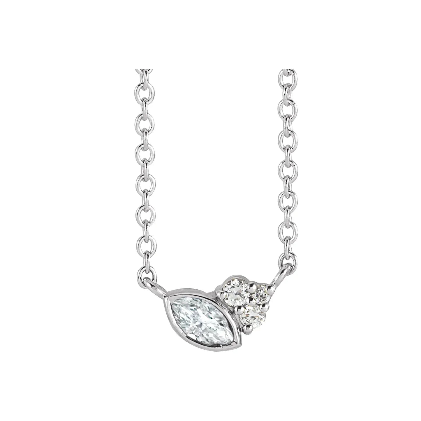 14K 1/10 CTW Natural Diamond 16" Necklace