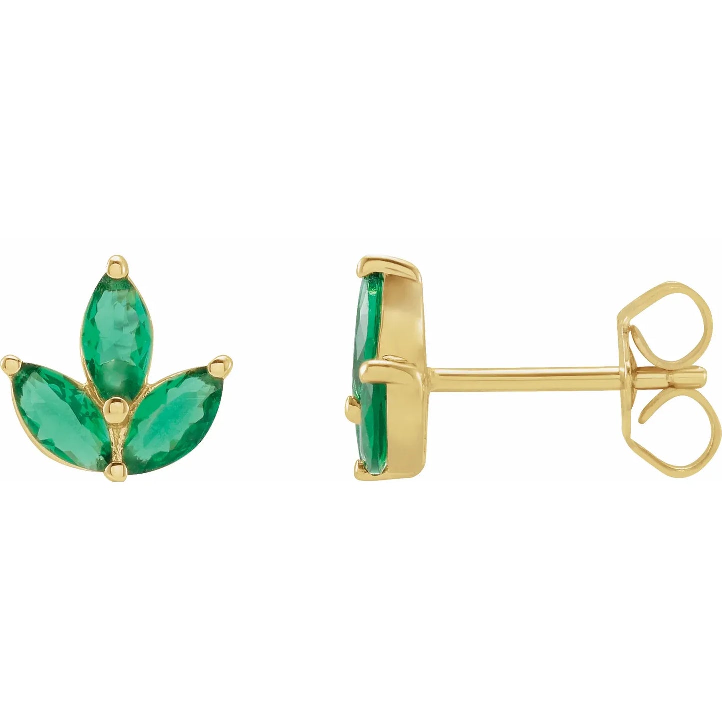 14K Cluster Marquise Earrings