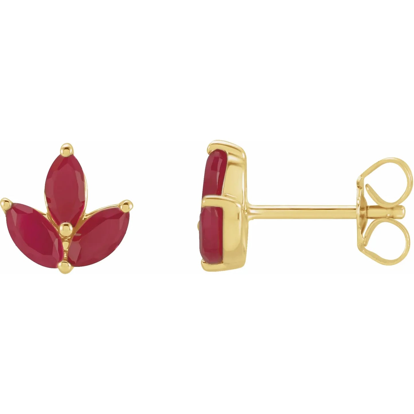 14K Cluster Marquise Earrings