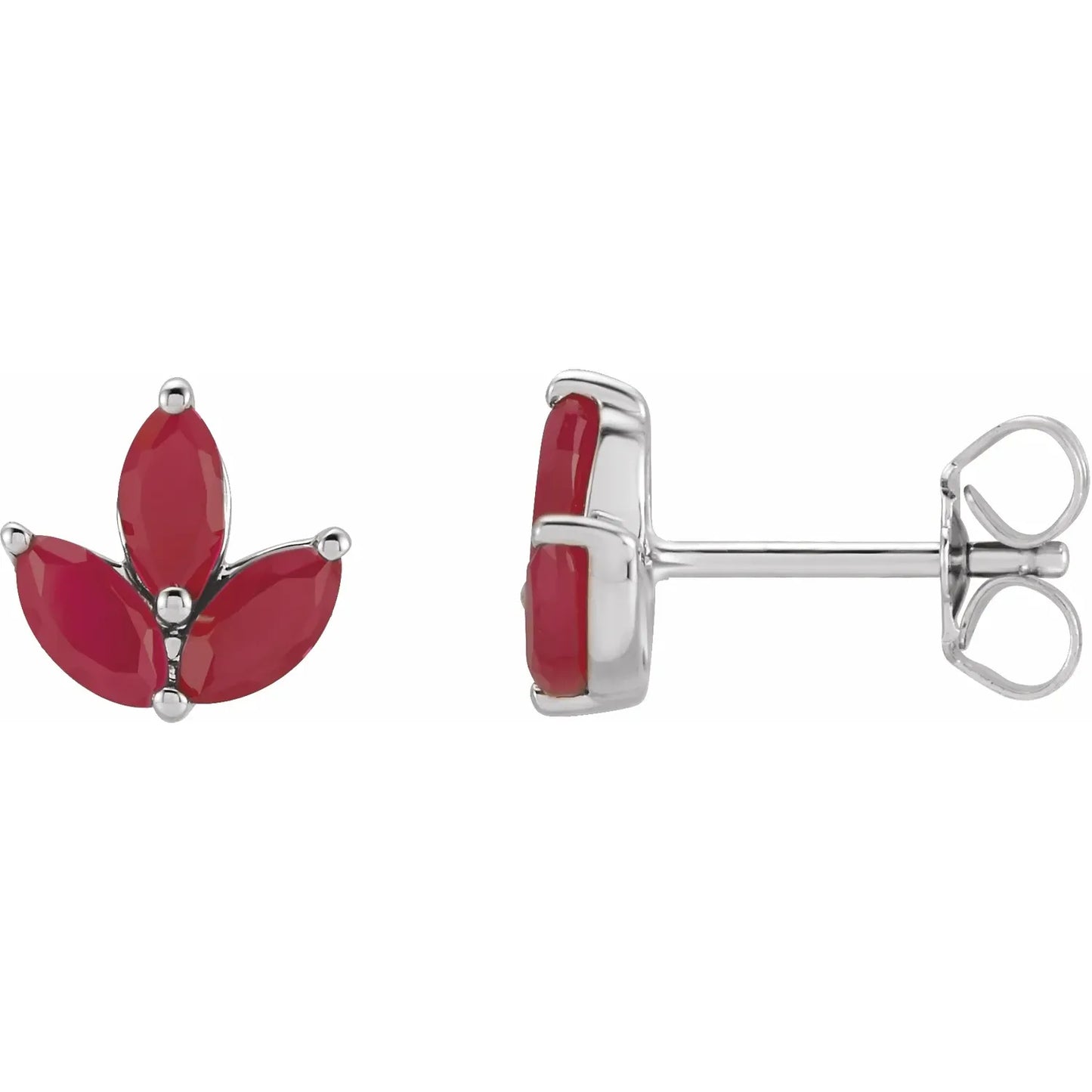14K Cluster Marquise Earrings
