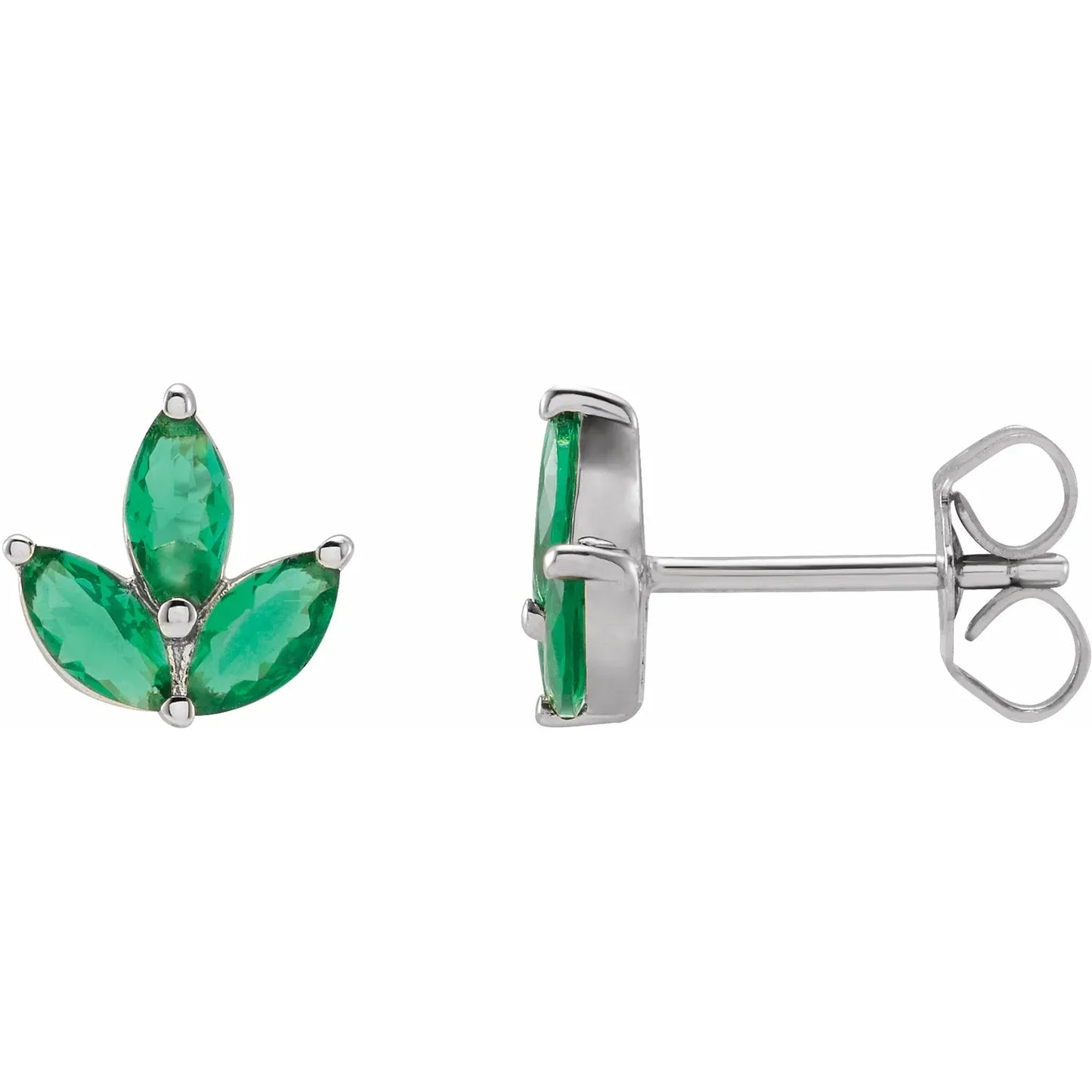 14K Cluster Marquise Earrings