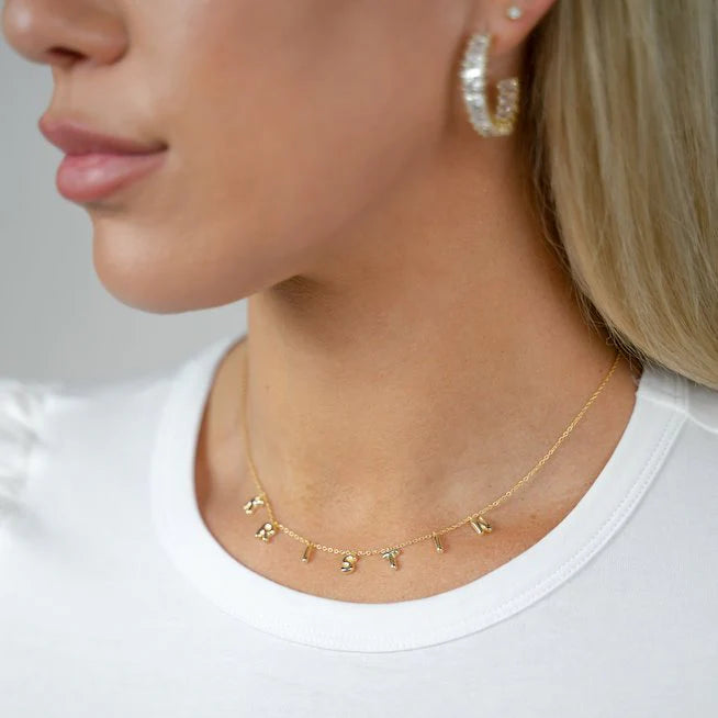 Water Resistant It's all in a name *mini* Bubble Letter Necklace