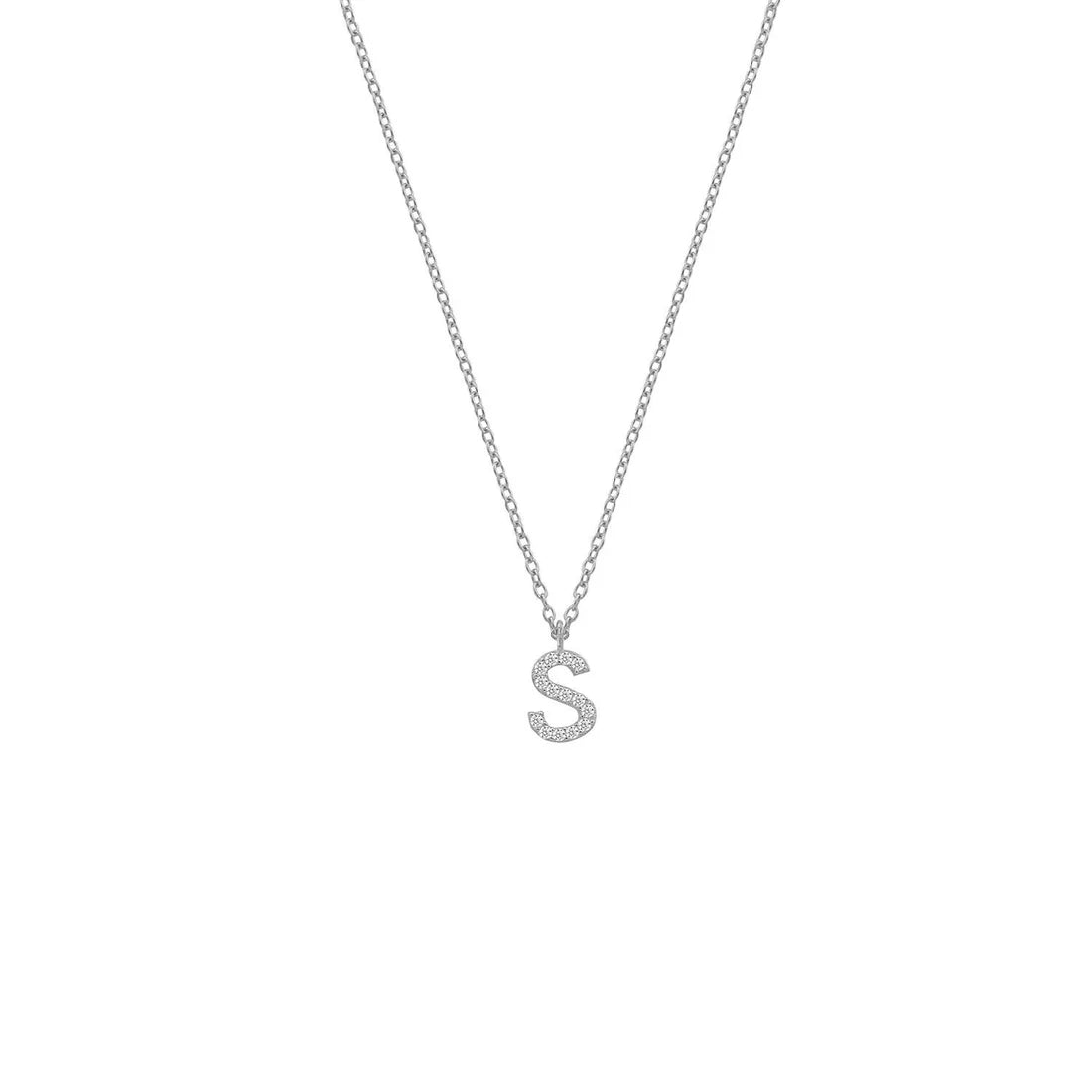 Water Resistant Classic Initial Crystal Necklace