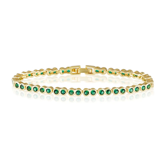 Bezel Colored Tennis Bracelet