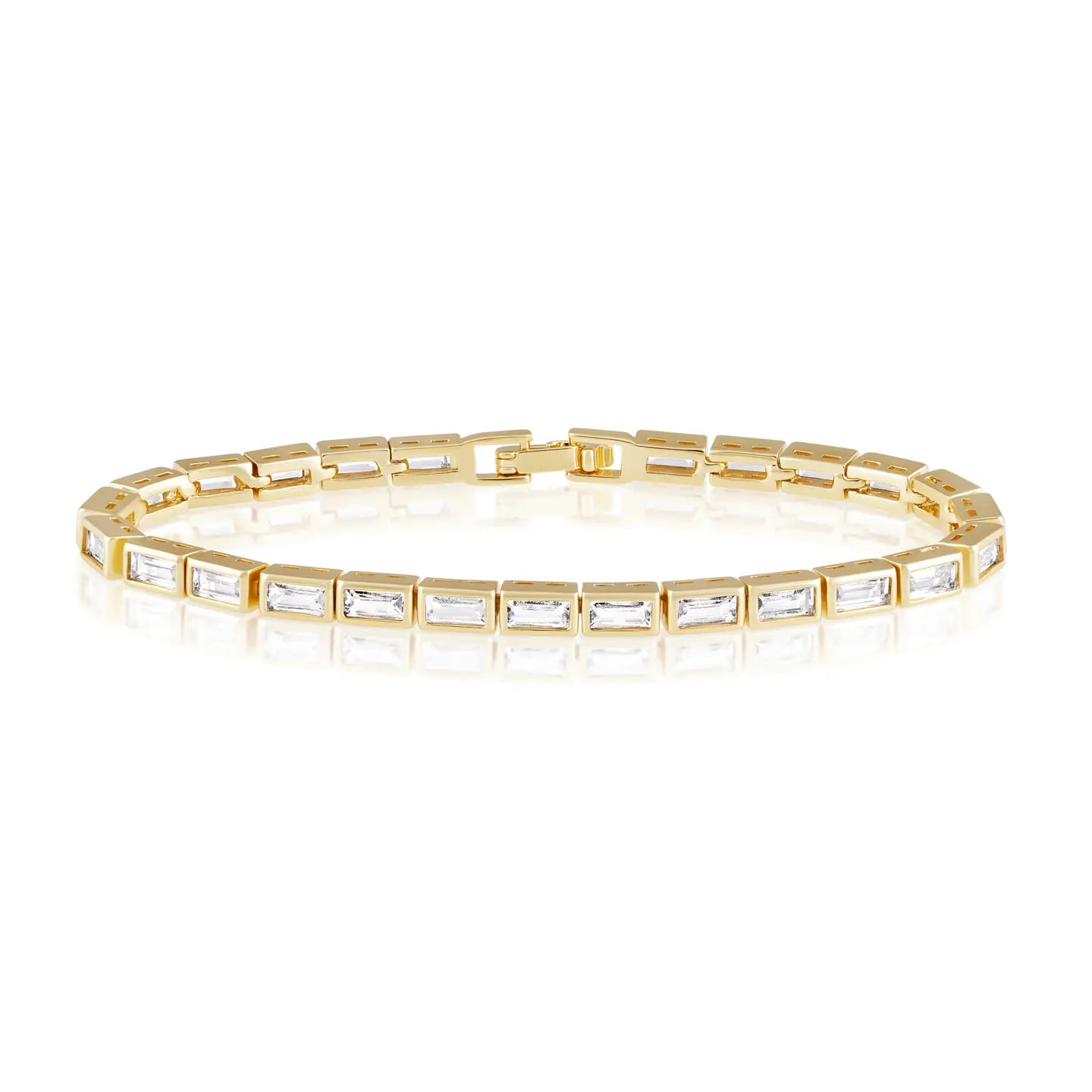 Emerald Bezel Tennis Bracelet