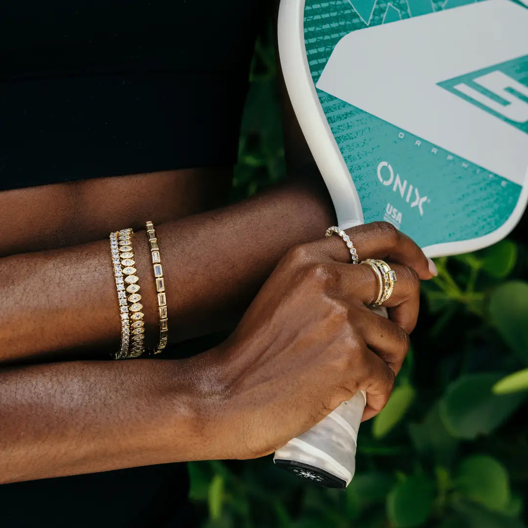 Emerald Bezel Tennis Bracelet