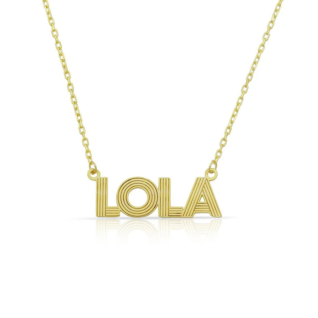 Water Resistant Gatsby Nameplate Necklace