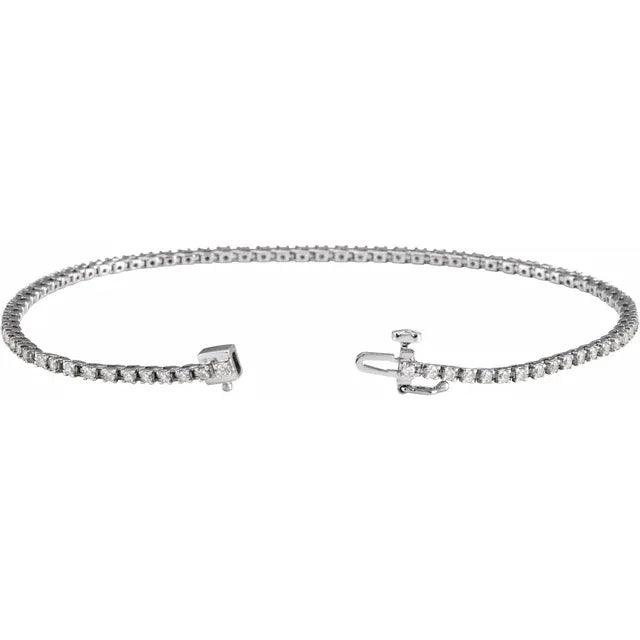 14K 1 CTW Lab-Grown Diamond Line 7 1/4" Bracelet