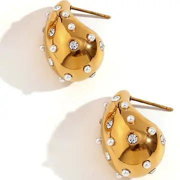 Tear Drop Cz Earrings