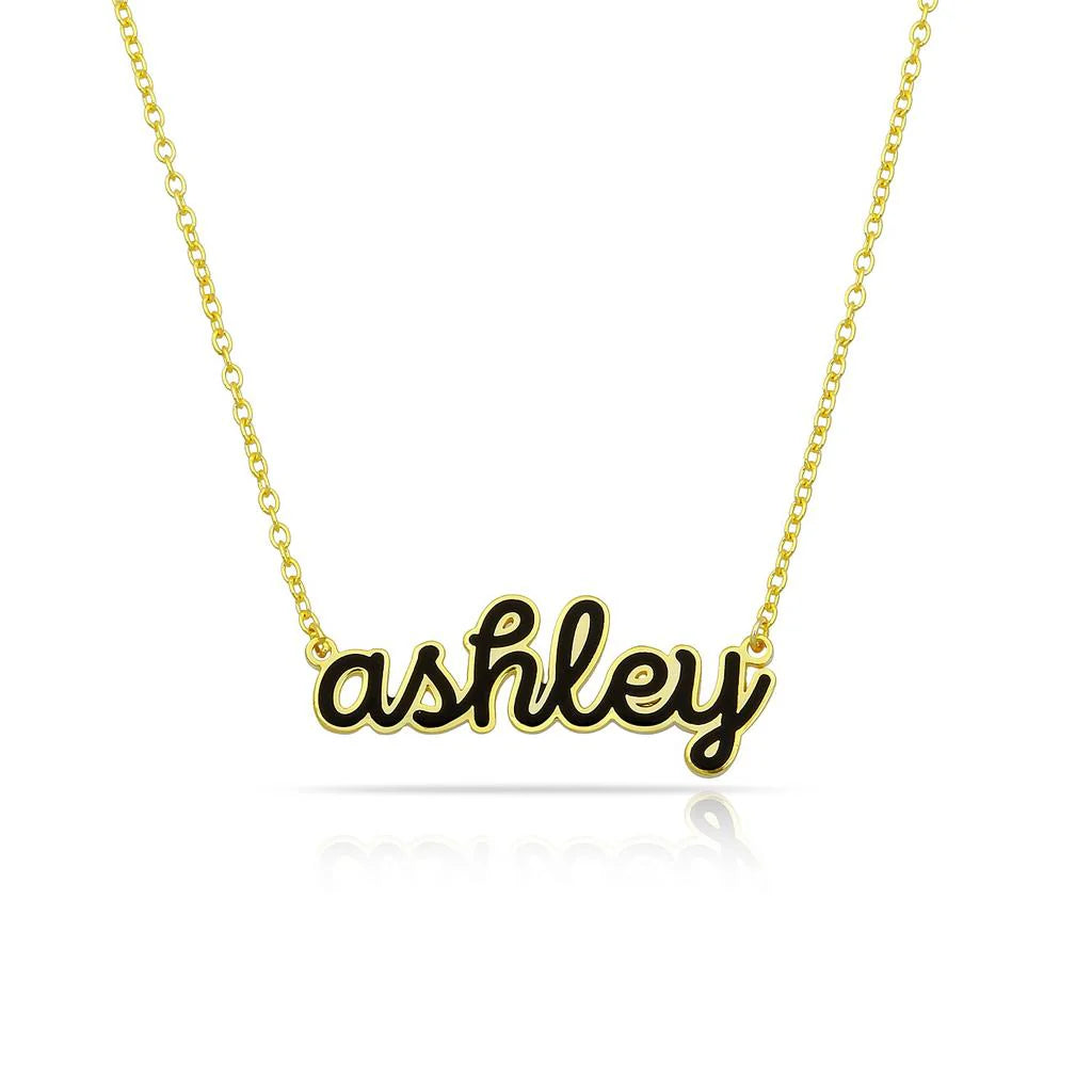 Water Resistant Cursive Enamel