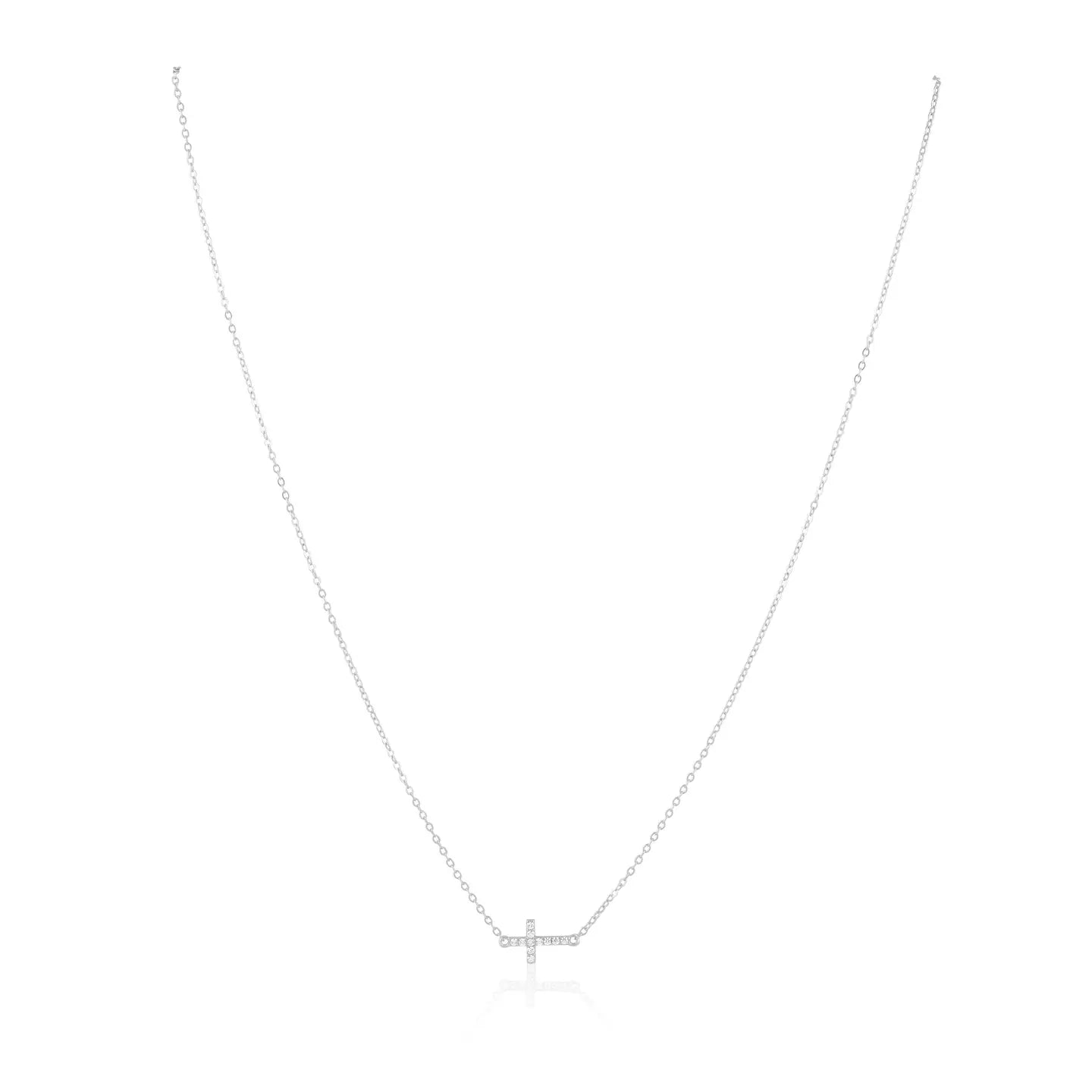 Sideways Cross Necklace