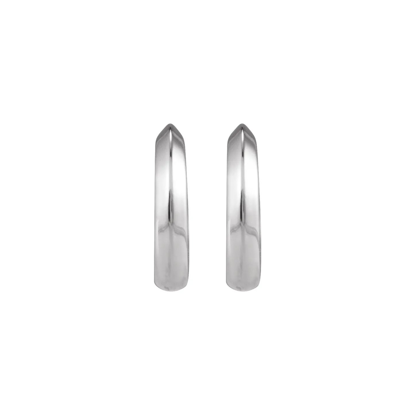 14K Knife-Edge Hinge 10 mm Hoop Earrings