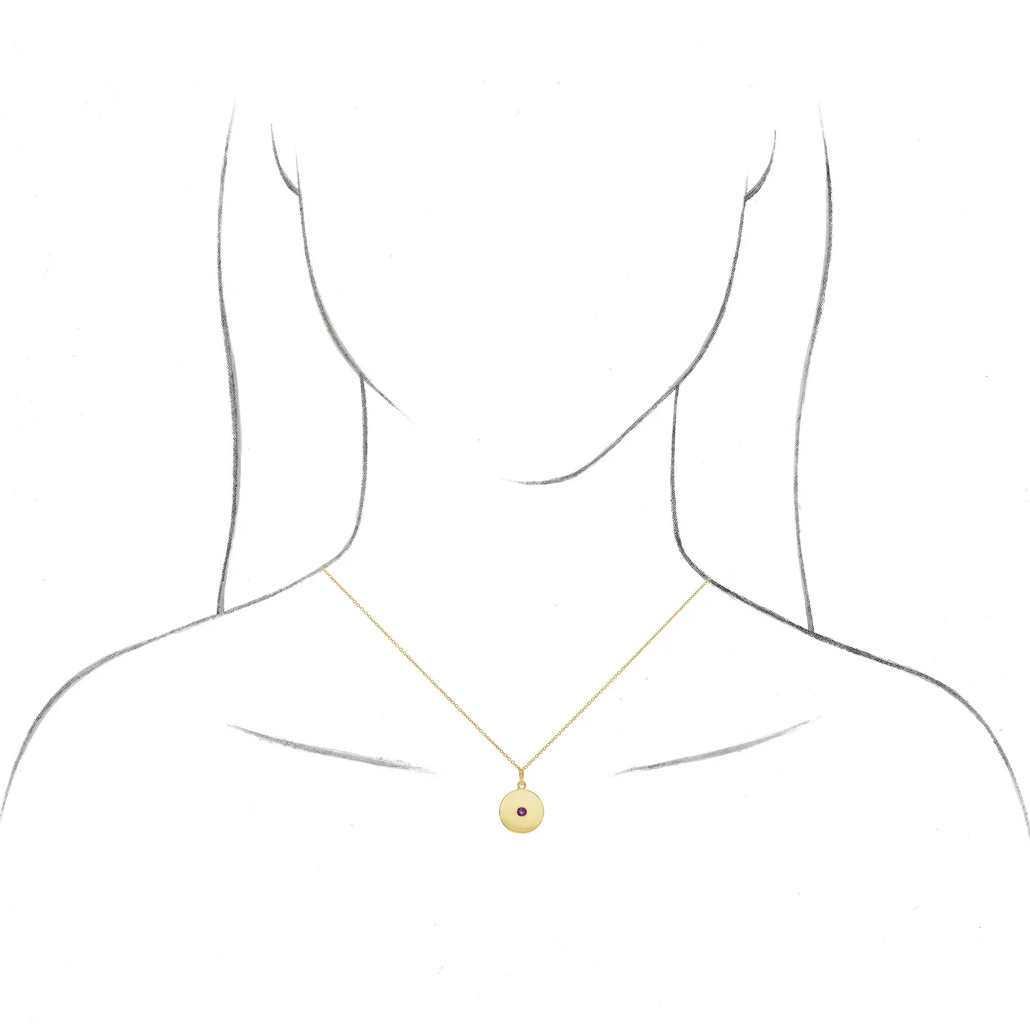 14K Yellow 1/10 CTW Natural Diamond Disc 16-18" Necklace