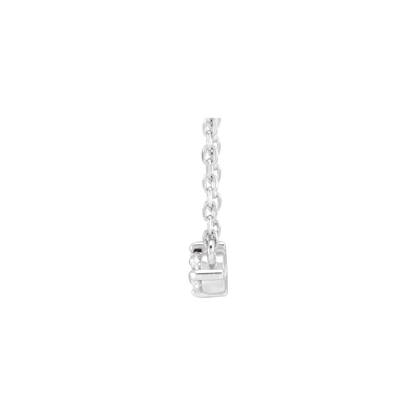14K White 1/5 CTW Natural Diamond Three-Stone 18" Necklace