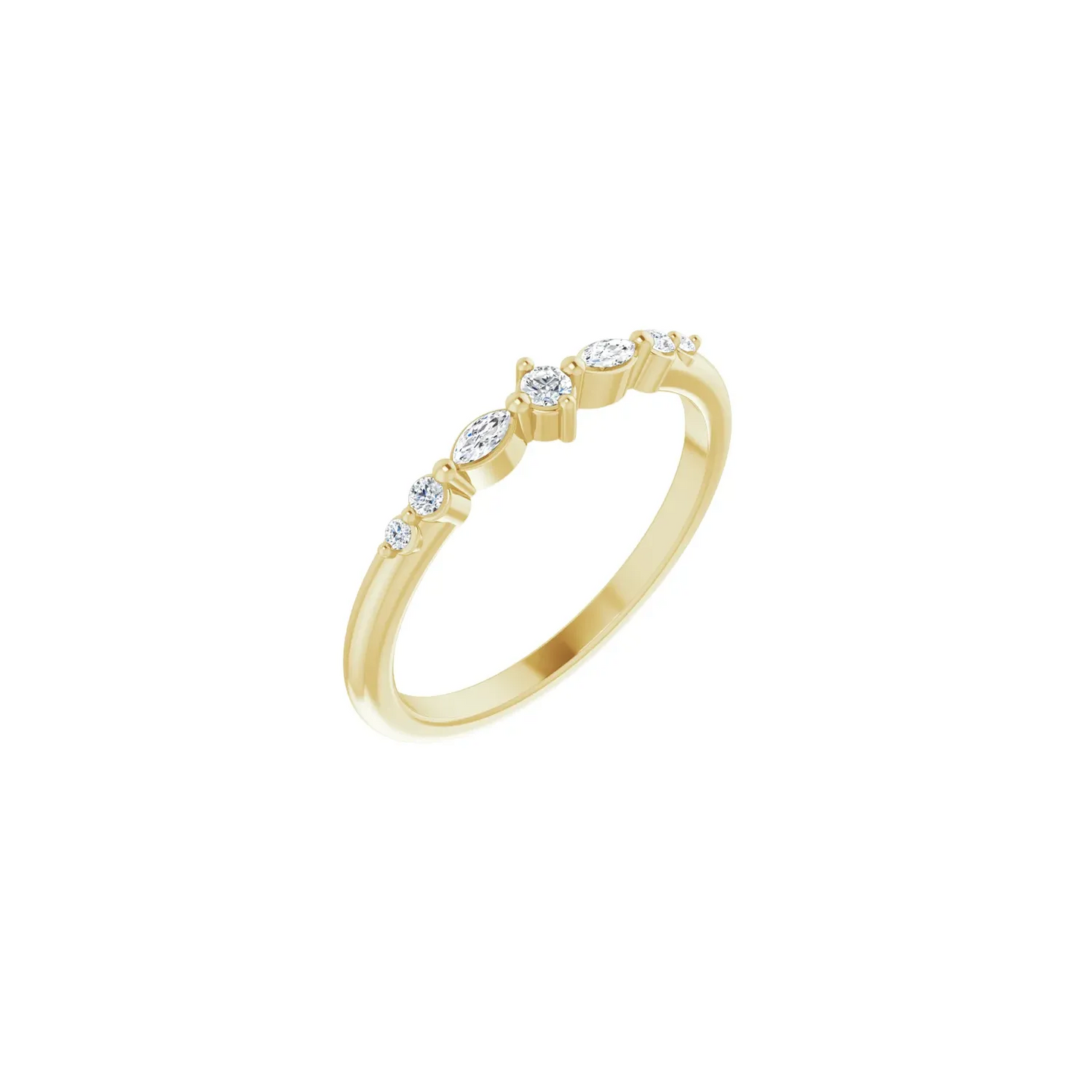 14K 1/8 CTW Natural Diamond Stackable Ring
