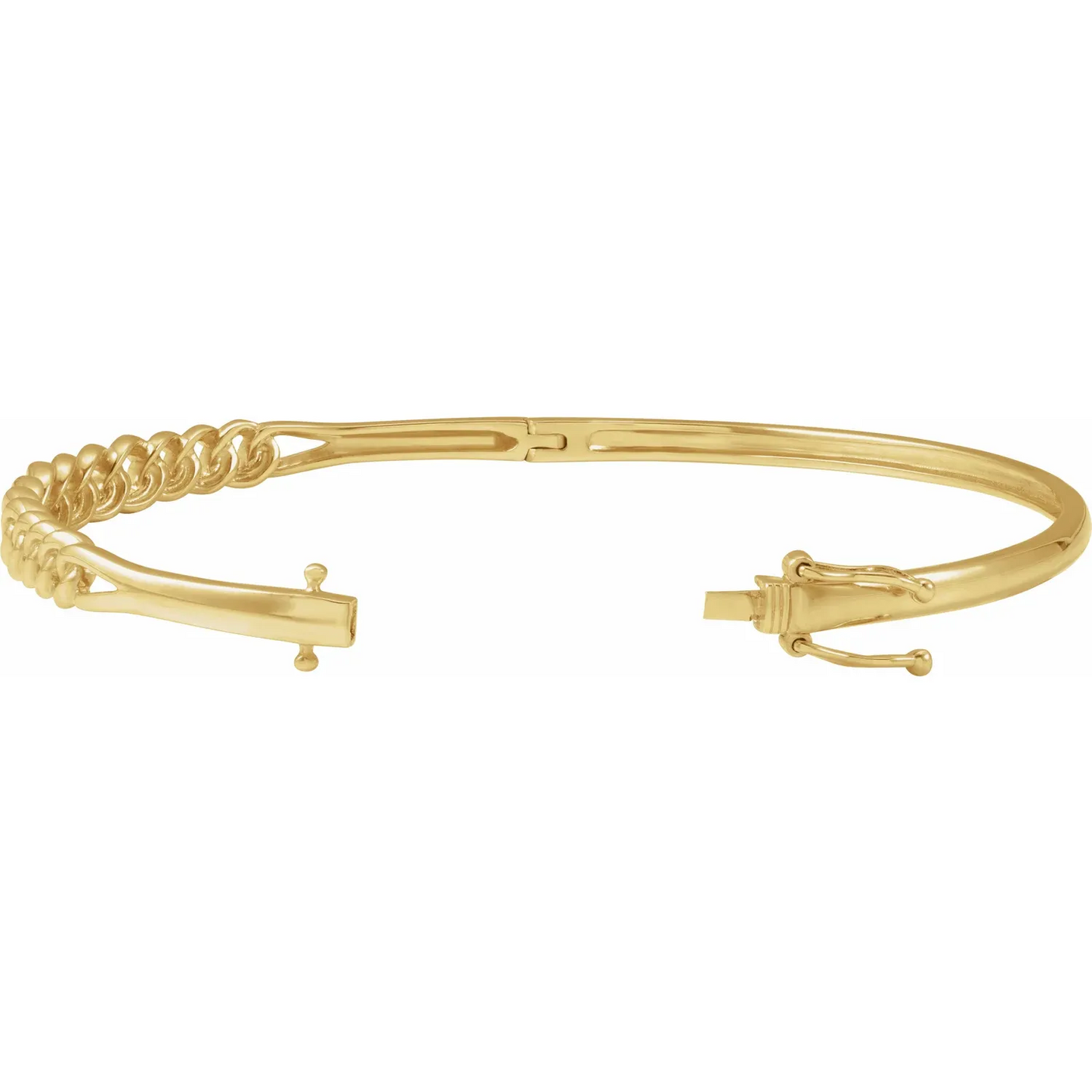 14K Yellow 5.8 mm Chain Link Bangle 7" Bracelet