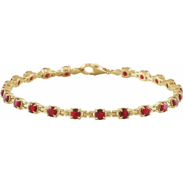 14K Yellow Natural 7 1/4" Line Bracelet