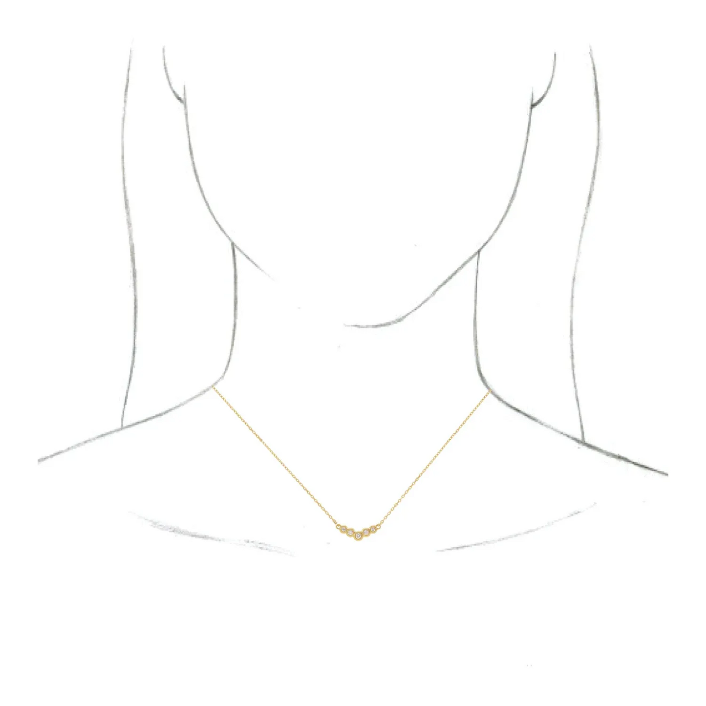 14K Yellow 1/8 CTW Natural Diamond 18" Necklace