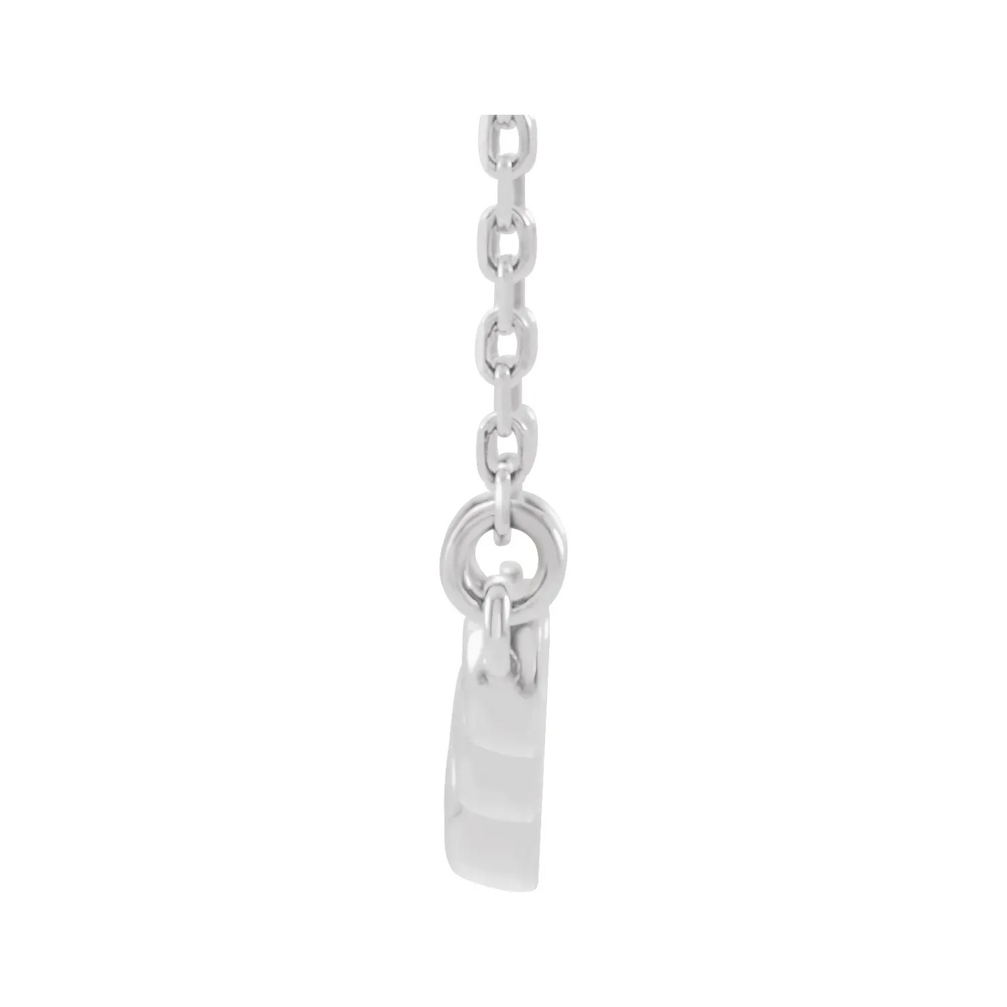 14K White 1/8 CTW Natural Diamond 18" Necklace