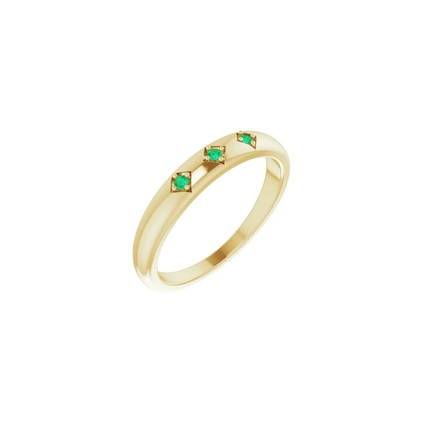 14K Yellow Natural Stackable Ring